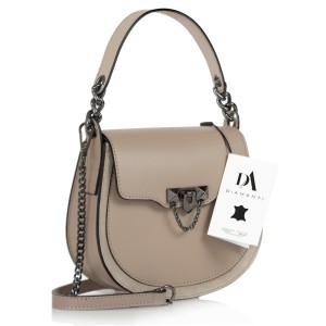 Geanta dama din piele naturala DiAmanti Marchesa Rose Taupe Scuro